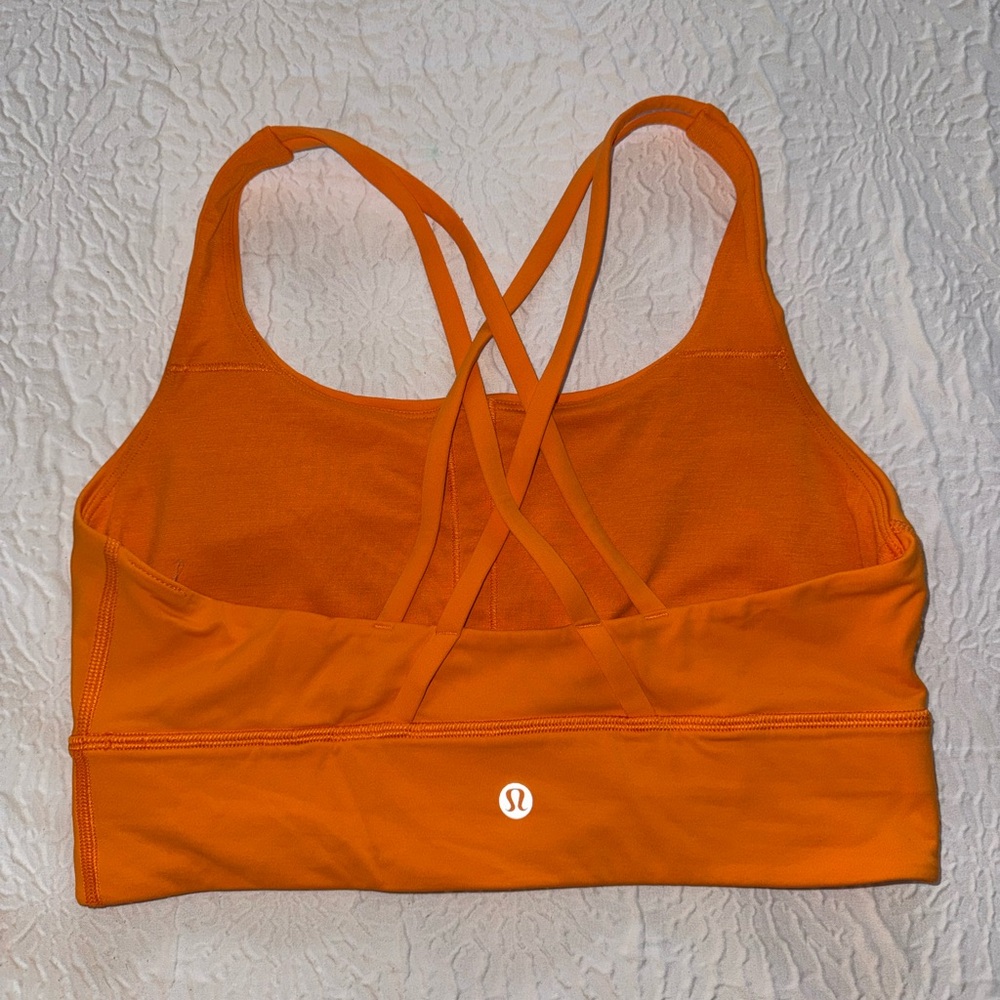 Lululemon Athletica Vibrant Orange Strappy Sports Bra